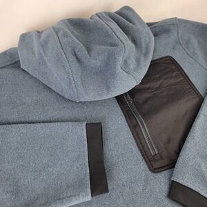 Mountain Hardwear First Tracks XXL Fleece Pullover Hoodie Blue Mens Pockets NEW